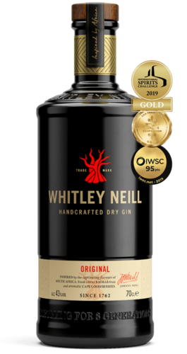 Whitley Neill Original Handcrafted Dry Gin - 43,0% Vol. - 0,7 ltr.