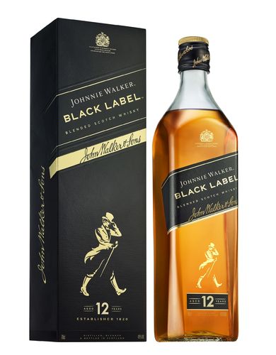 Johnnie Walker Black Label Speyside Blended Scotch Whisky - 12 Jahre - 40,0% Vol. - 0,7 ltr.