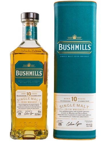 Bushmills Irish Single Malt Whiskey - 10 Jahre - 40,0% Vol. - 0,7 ltr.