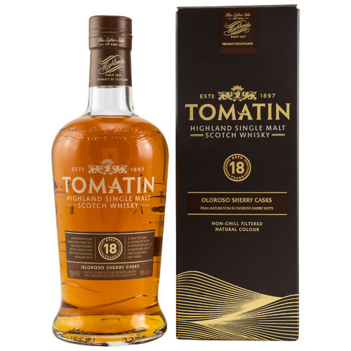 Tomatin Highland Single Malt Whisky - 18 Jahre - 46,0% Vol. - 0,7 ltr.
