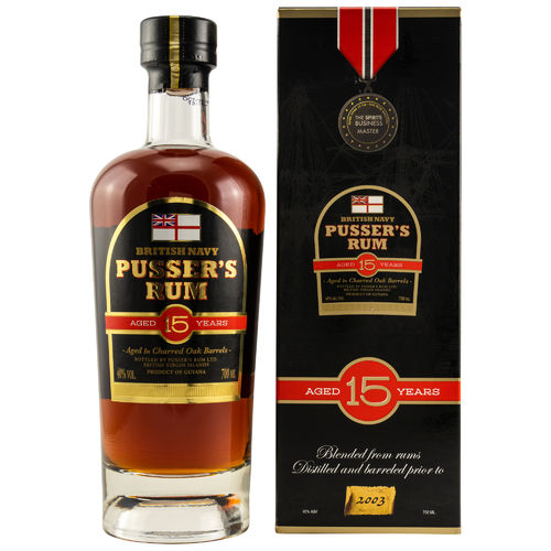 Pusser's British Navy Rum - 15 Jahre - 40,0% Vol. - 0,7 ltr.