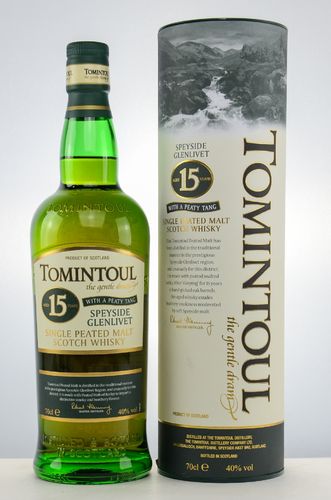 Tomintoul Peaty Tang Speyside Single Malt Whisky - 15 Jahre - 40,0% Vol. - 0,7 ltr.