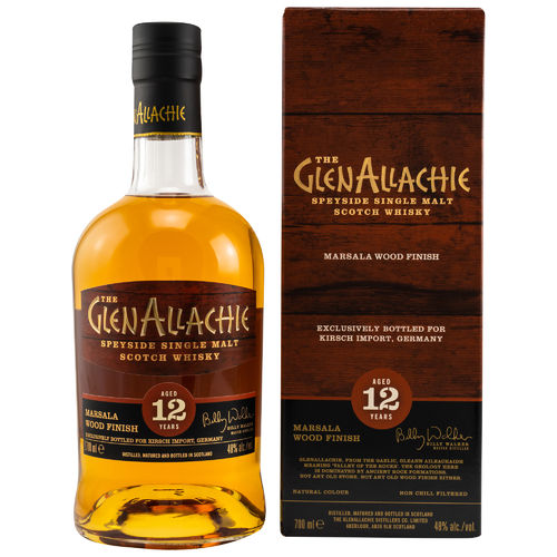 GlenAllachie Marsala Wood Finish Speyside Single Malt Whisky - 12 Jahre - 48,0% Vol. - 0,7 ltr.