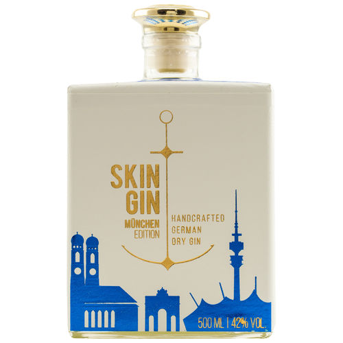 Skin Gin München Edition Handcrafted German Dry Gin - 42,0% Vol. - 0,5 ltr.