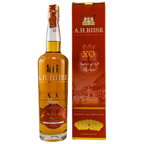 A.H. Riise XO Reserve Ambre d'Or Rum - 42,0% Vol. - 0,7 ltr.
