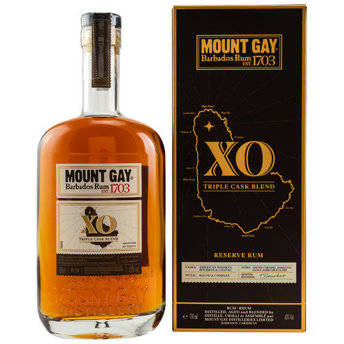 Mount Gay Rum XO Triple Cask Blend - 43,0% Vol. - 0,7 ltr.
