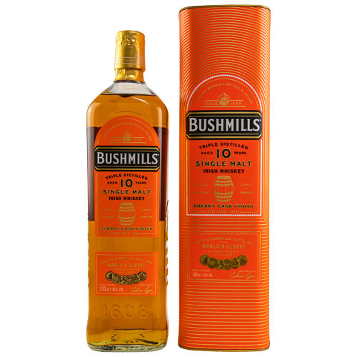 Bushmills Sherry Cask Irish Single Malt Whiskey - 10 Jahre - 46,0% Vol. - 1,0 ltr.