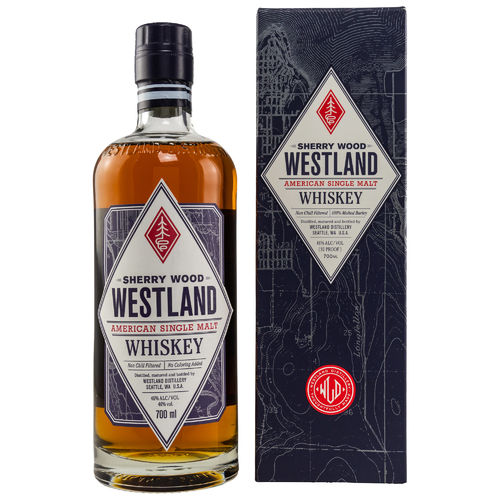 Westland Sherry Wood American Single Malt Whiskey - 46,0% Vol. - 0,7 ltr.